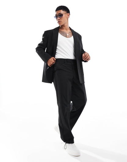 Techy Wide Leg Suit Trousers