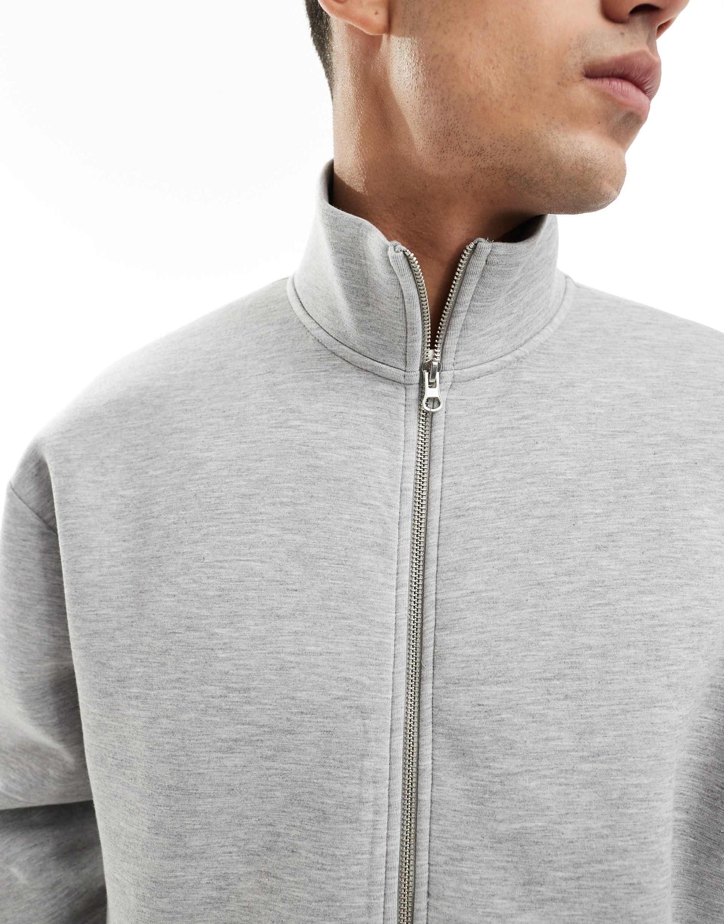 Oversized Grey Track Jacket