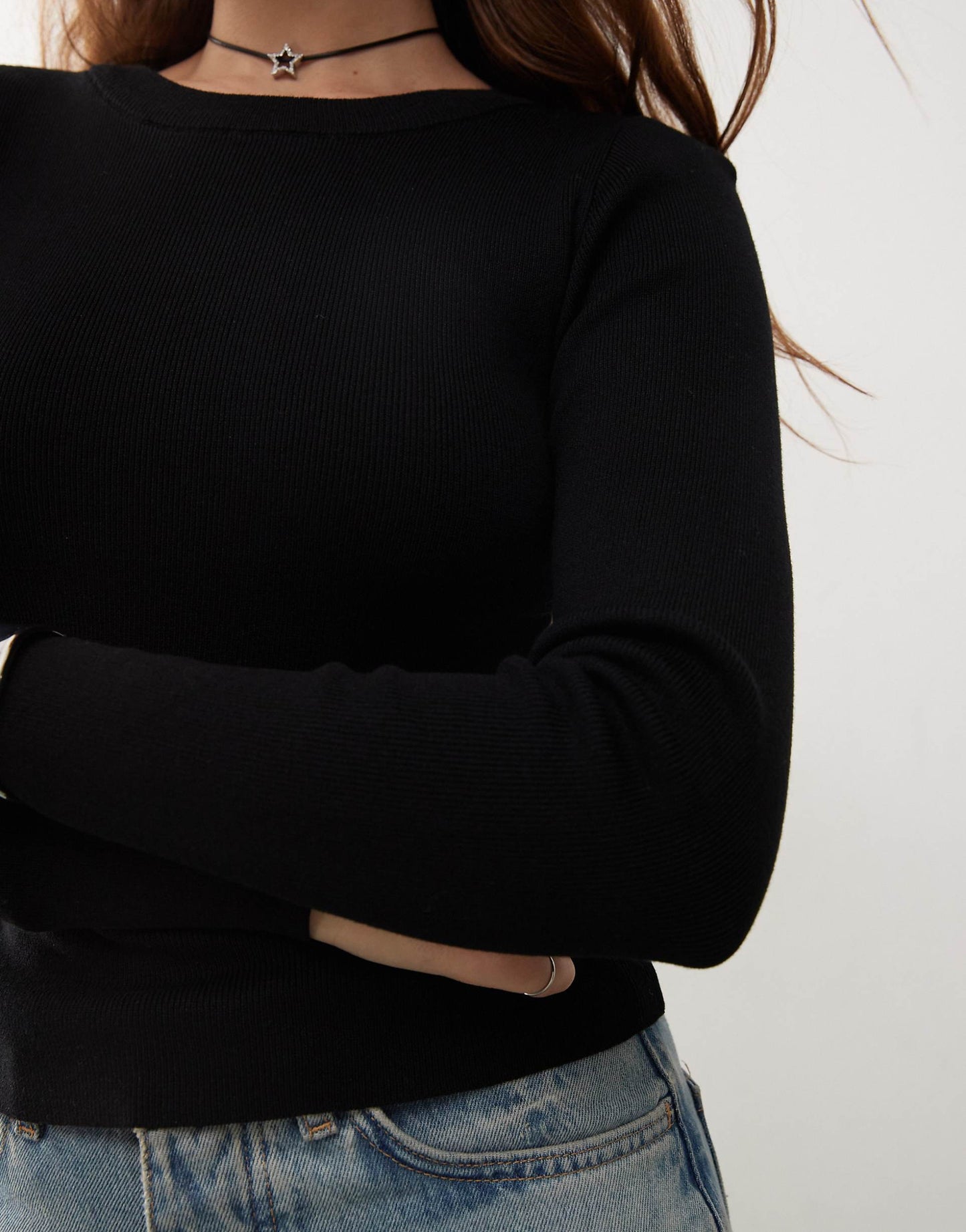 Crew Neck Knitted Jumper