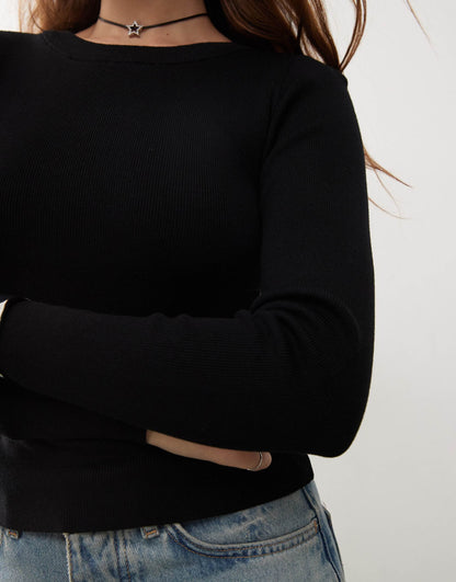Crew Neck Knitted Jumper