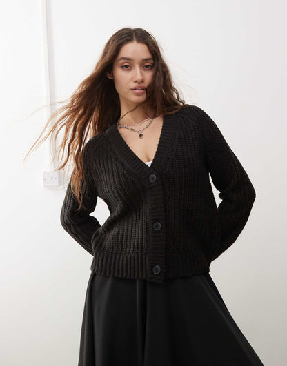 Rib Cardigan