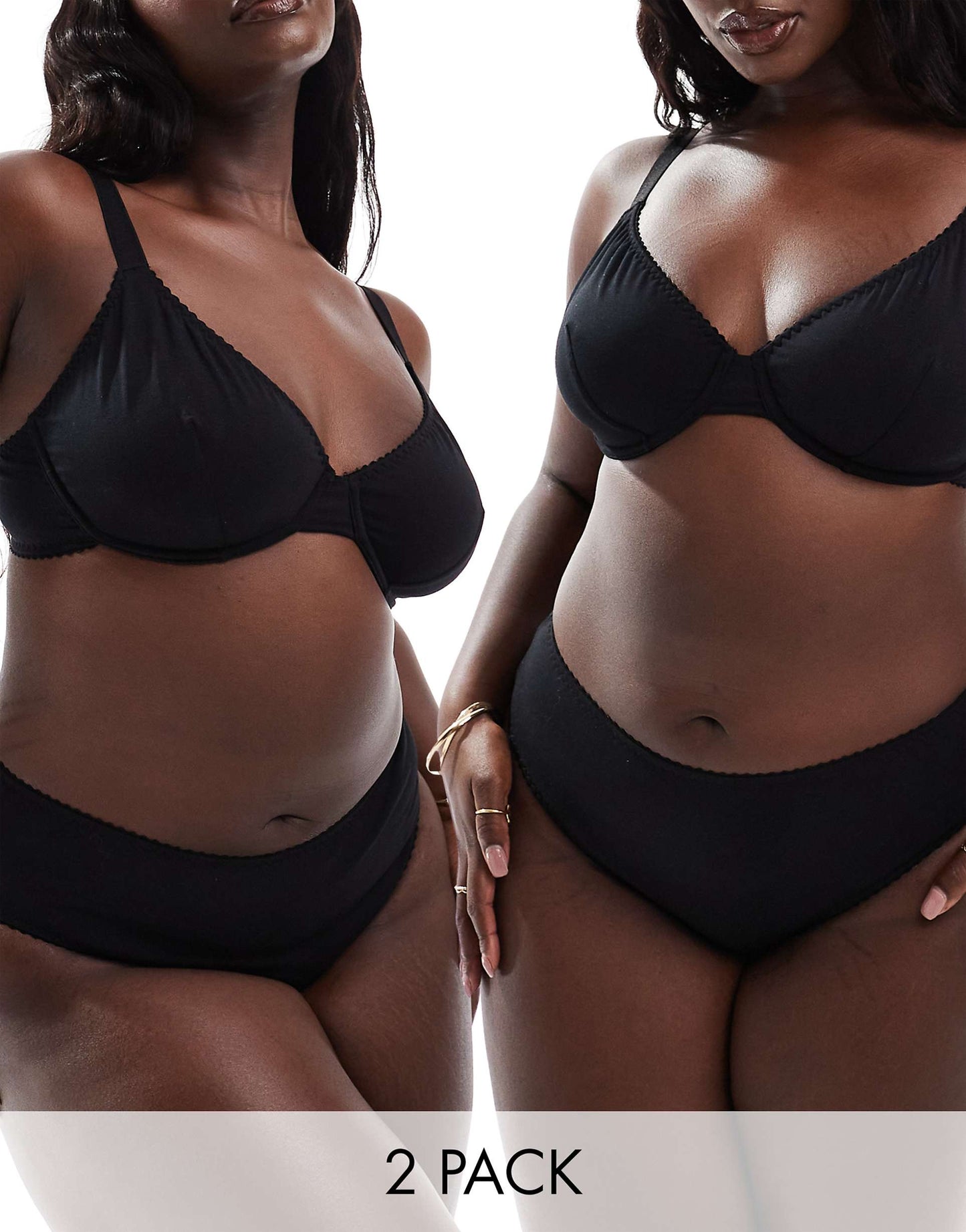 Curve 2 Pack Mila Cotton Brazillian Brief