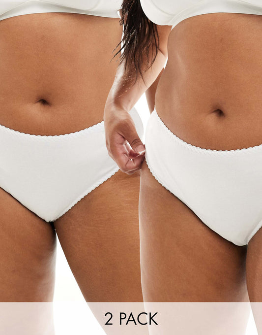 Curve 2 Pack Mila Cotton Brazillian Brief