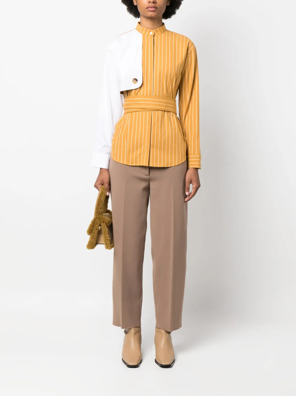 Hans Pinstripe-Pattern Shirt Jacket