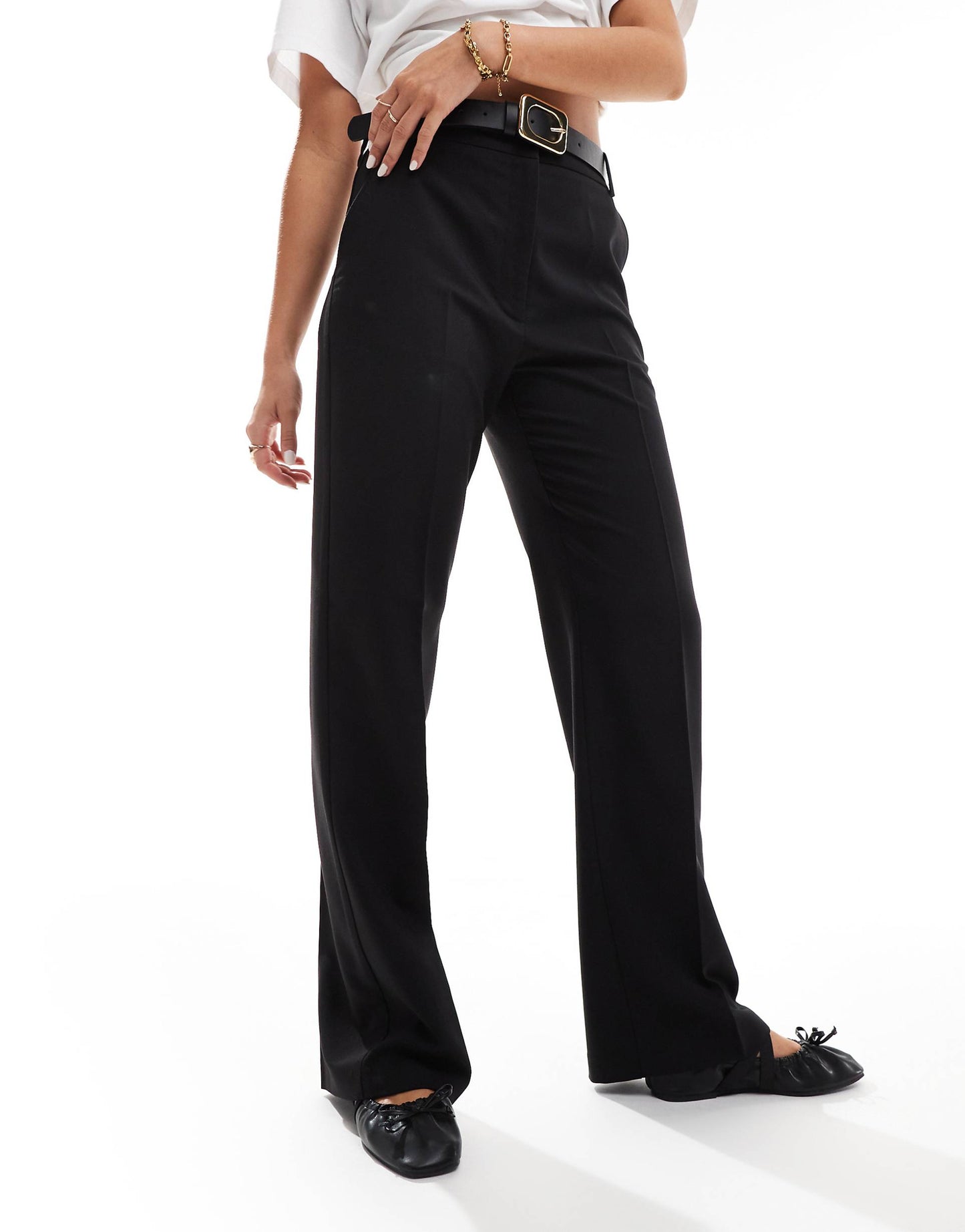 Tailored Slim Straight Trousers