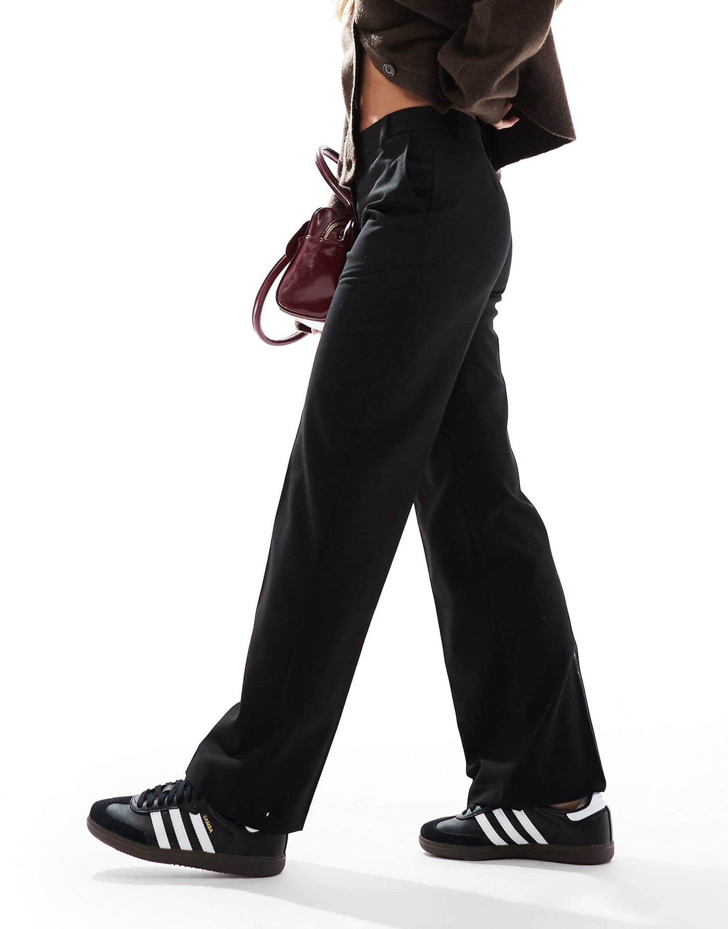 Petite Tailored Slim Straight Trousers