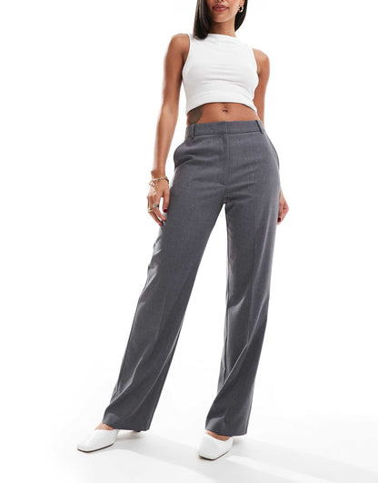 Tailored Slim Straight Trousers