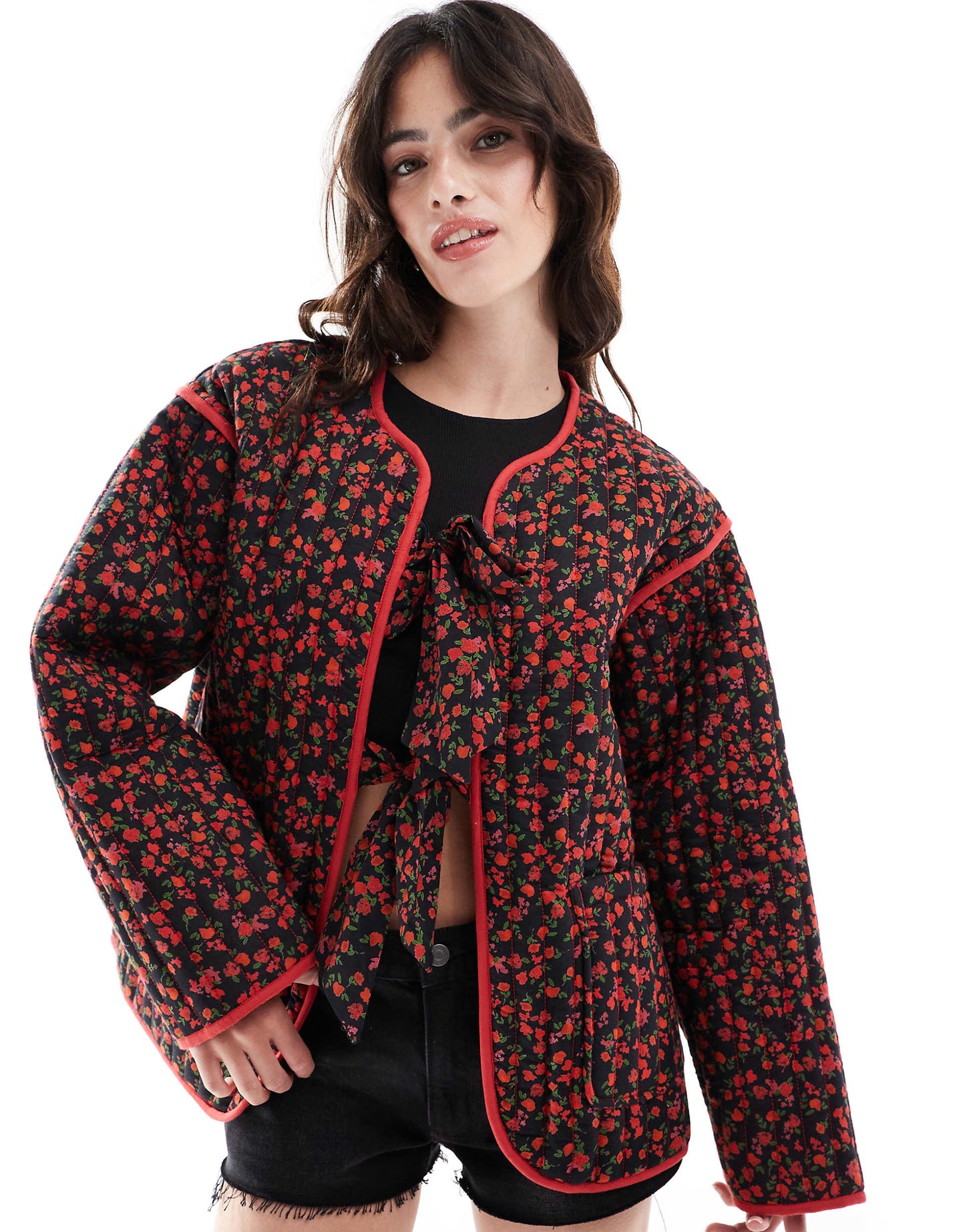 Quilted Floral Jacket