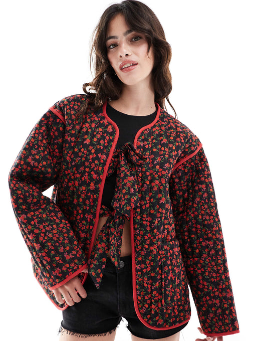 Quilted Floral Jacket