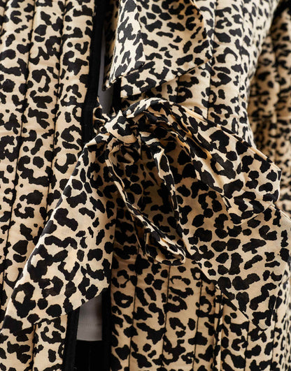 Quilted Leopard Print Jacket