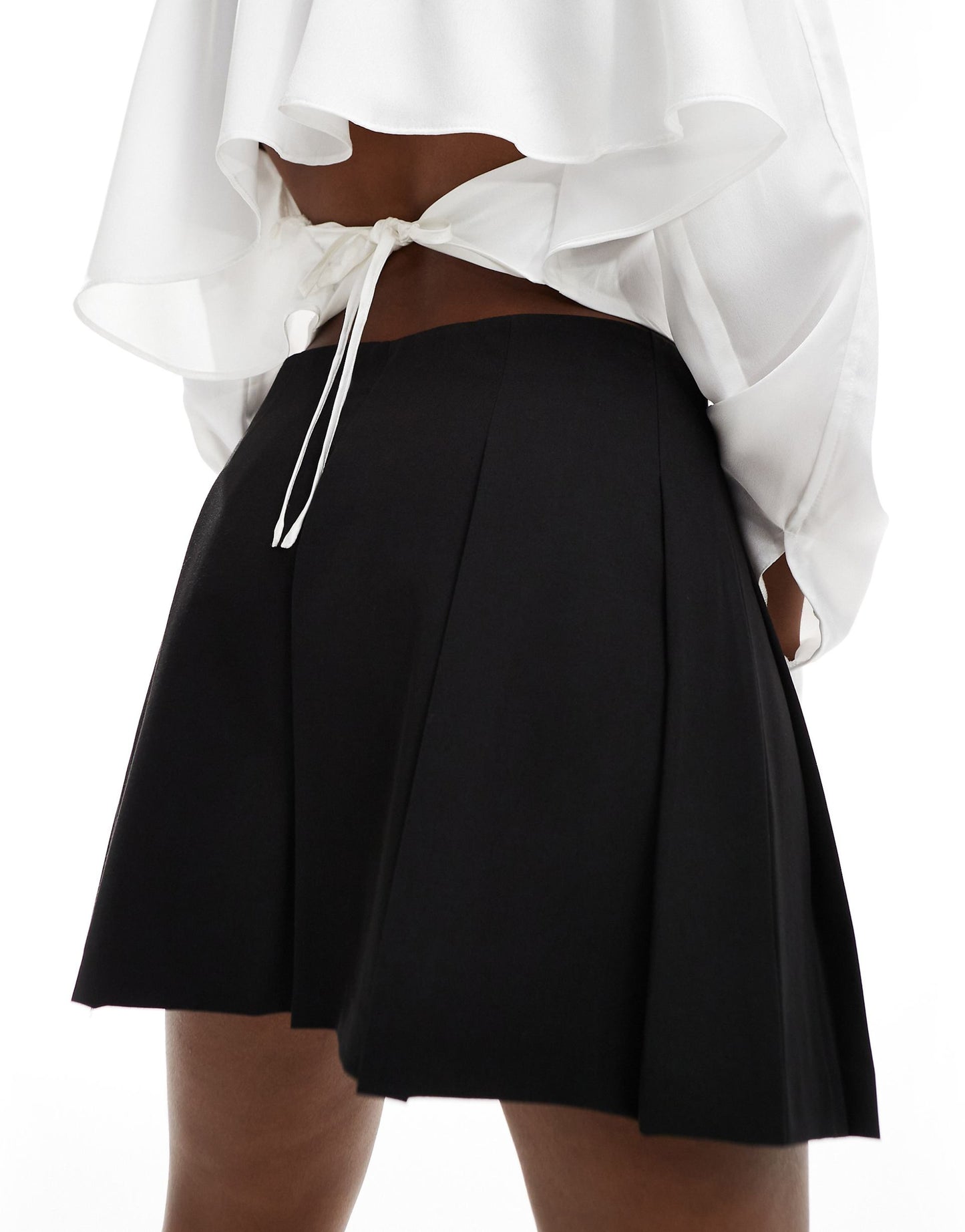 Tailored Pleated Mini Skirt