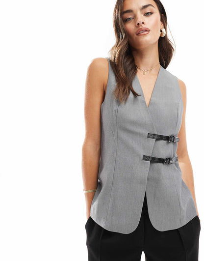 Longline Belted Waistcoat