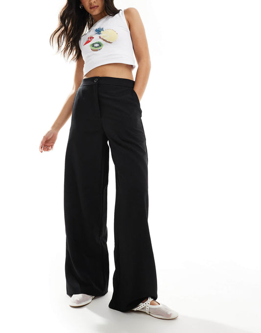 Tailored Relaxed Straight Leg Trousers