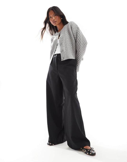 Petite Tailored Relaxed Straight Leg Trousers