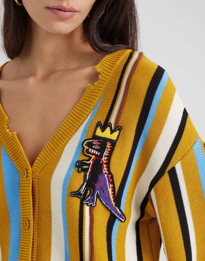 Capsule Stripe Knot Cardigan