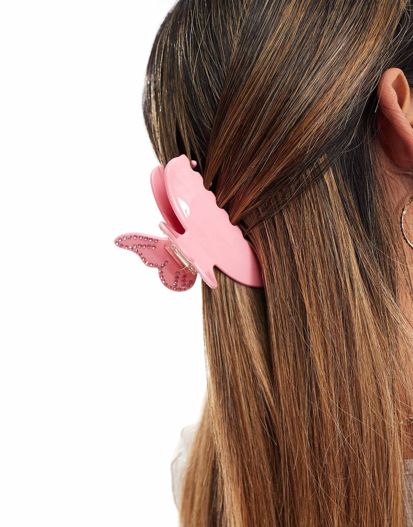 X Asos Exclusive Butter Fly Claw Clip - Pink