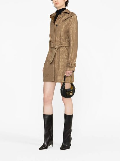 Allover Logo-Jacquard Trench Coat