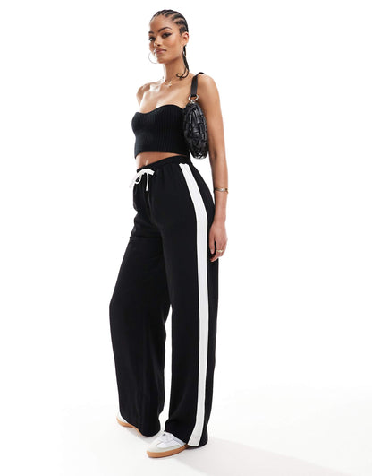 Tall Pull On Trousers With Contrast Panel