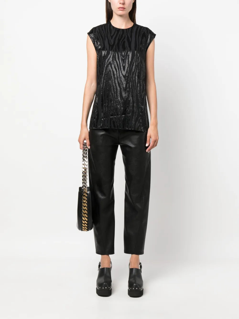 Moire-Effect Tank Top