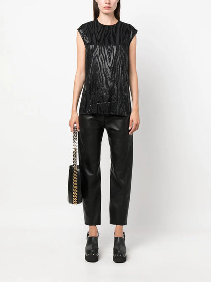 Moire-Effect Tank Top