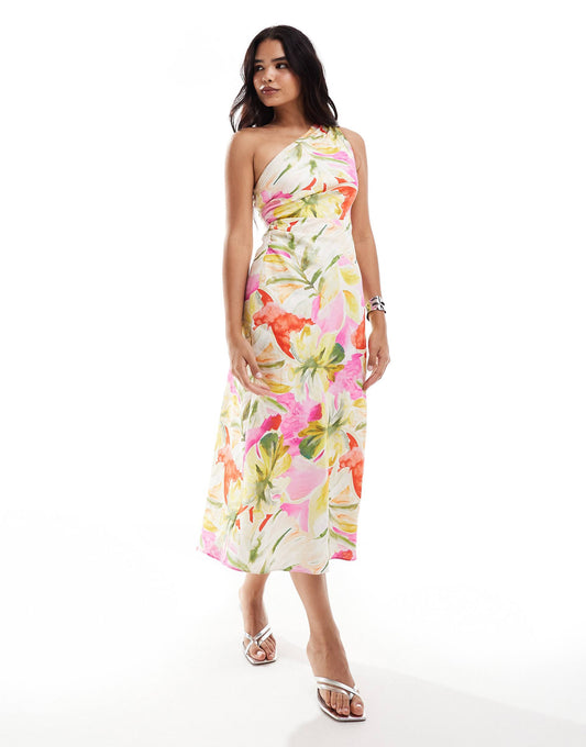 One Shoulder Midaxi Dress