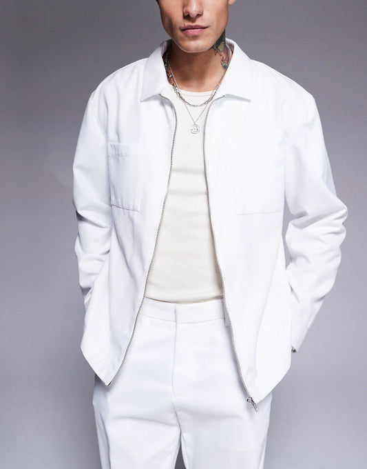 Smart Co-Ord Slim Fit Trucker Jacket
