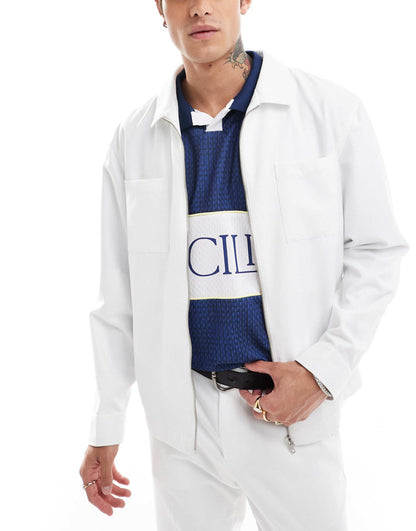 Smart Co-Ord Slim Fit Trucker Jacket