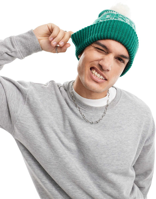 Retro Logo Pom Beanie