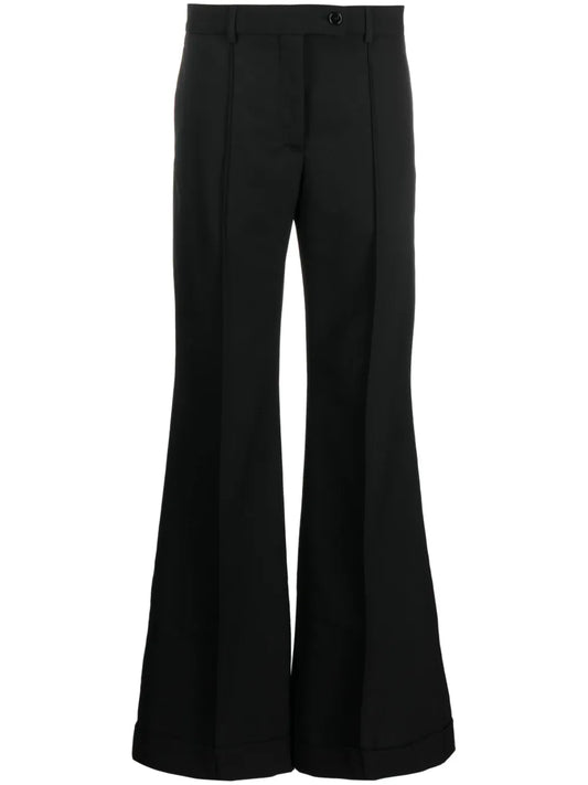 Mid-Rise Flared Trousers