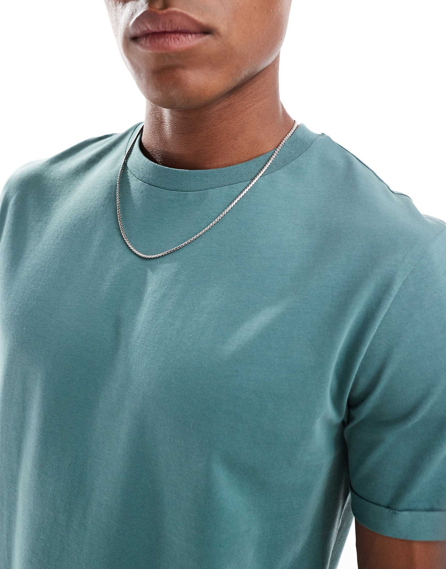 Essential Crew Neck T-Shirt With Roll Sleeve