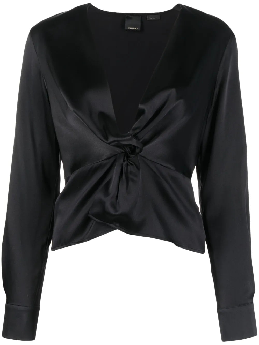Knot-Detail Silk Blouse