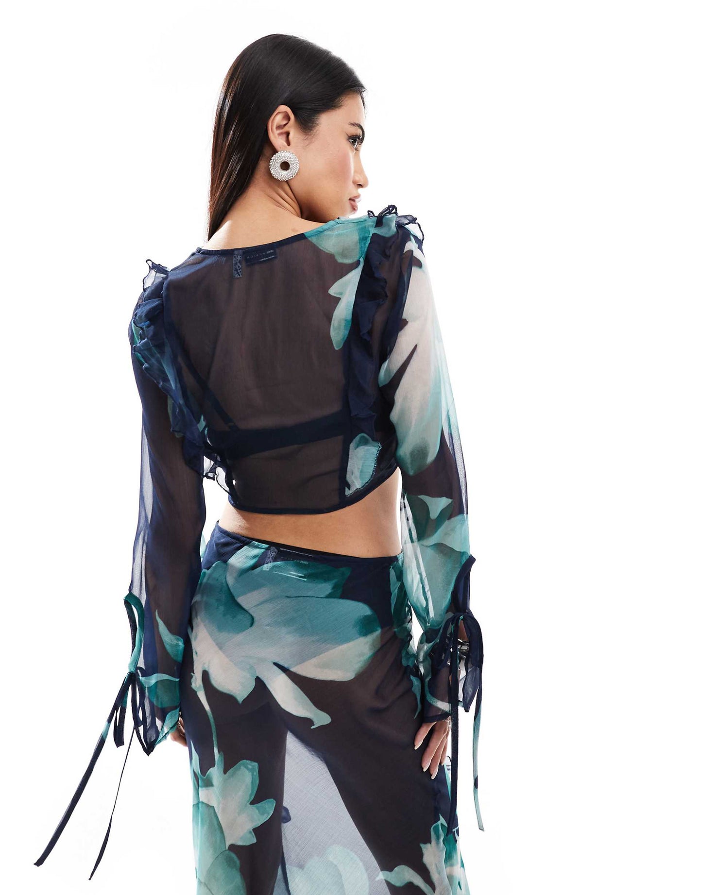 Chiffon Crop Top Co-Ord