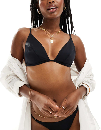 Maya Triangle Bikini Top With Seam Detail