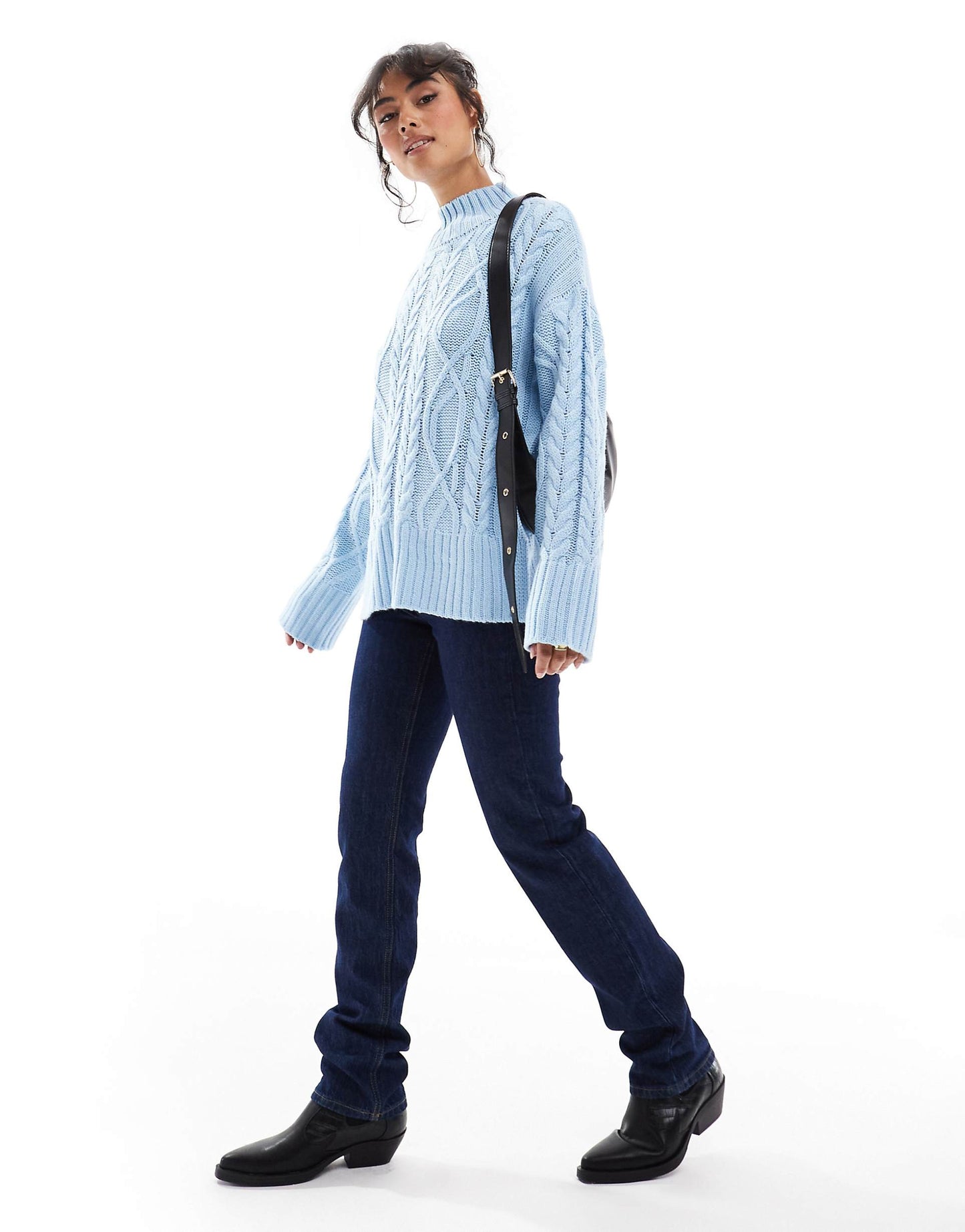Roll Neck Cable Knit Jumper