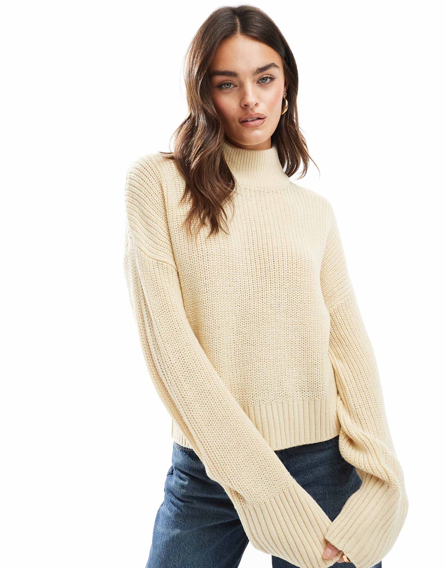 High Neck Fisherman Jumper