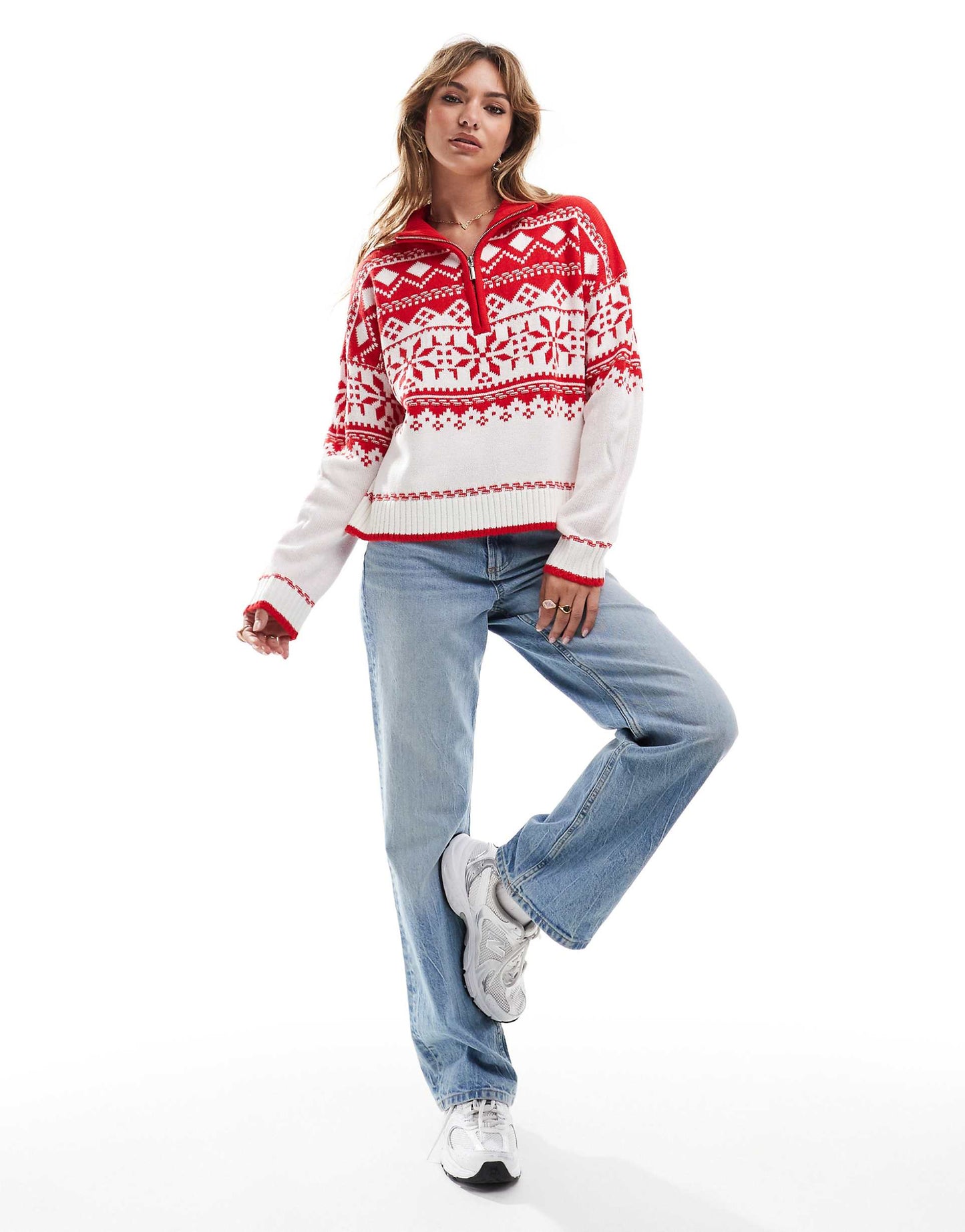 Half Zip Fairisle Jumper