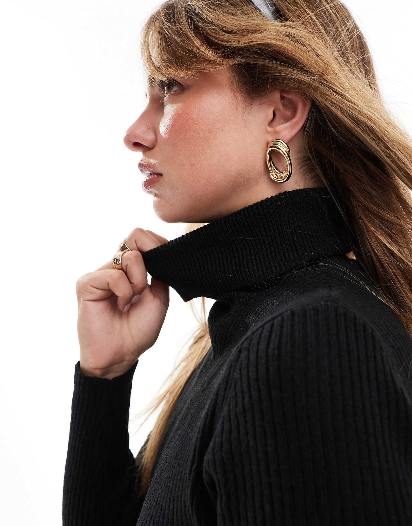 High Neck Knitted Midi Dress