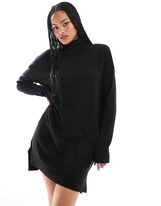 Tall Roll Neck Mini Jumper Dress