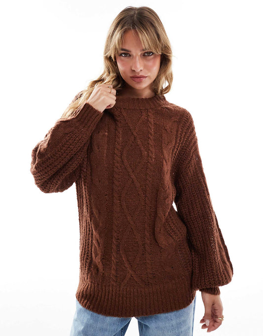 Oversized Cable Knit Jumper