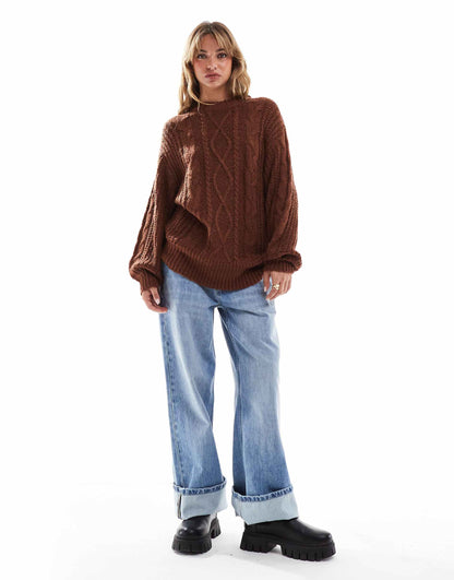 Oversized Cable Knit Jumper