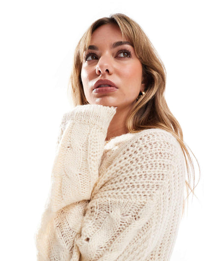 Oversized Cable Knit Jumper