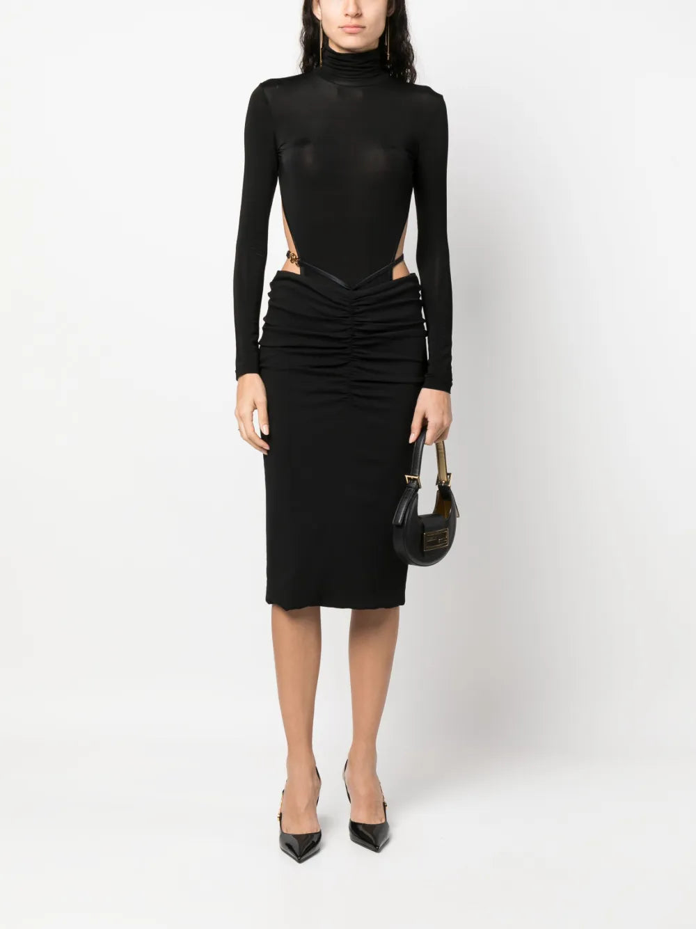 Medusa Georgette Midi Skirt