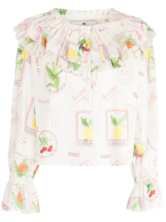 Jeanne Sailor-Collar Blouse