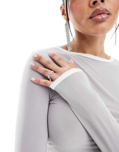 Contrast Base Layer Top Long Sleeve Top