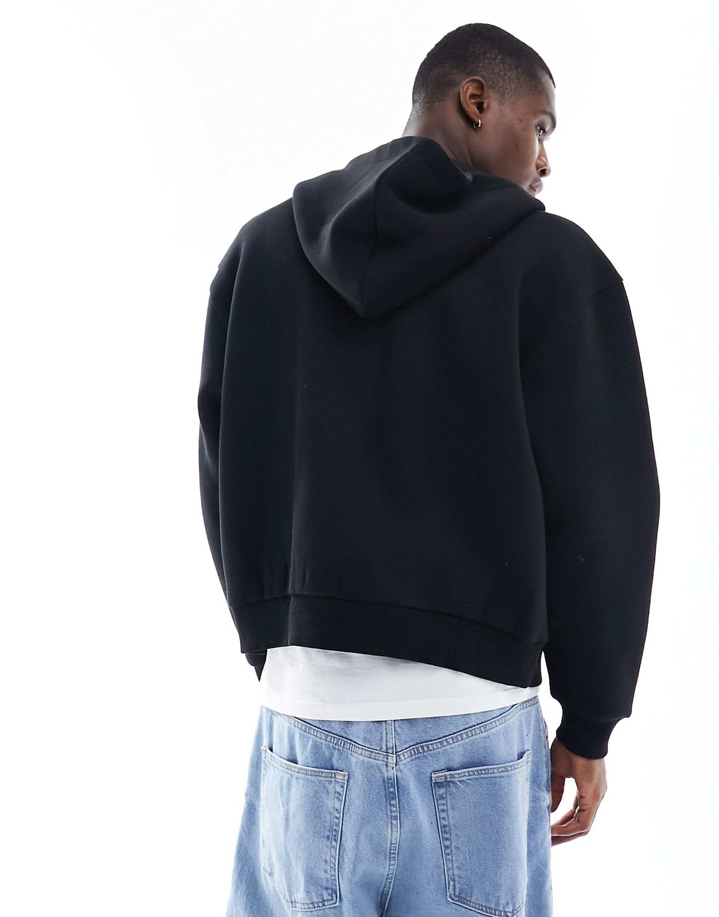 Boxy Oversized Zip Through Hoodie
