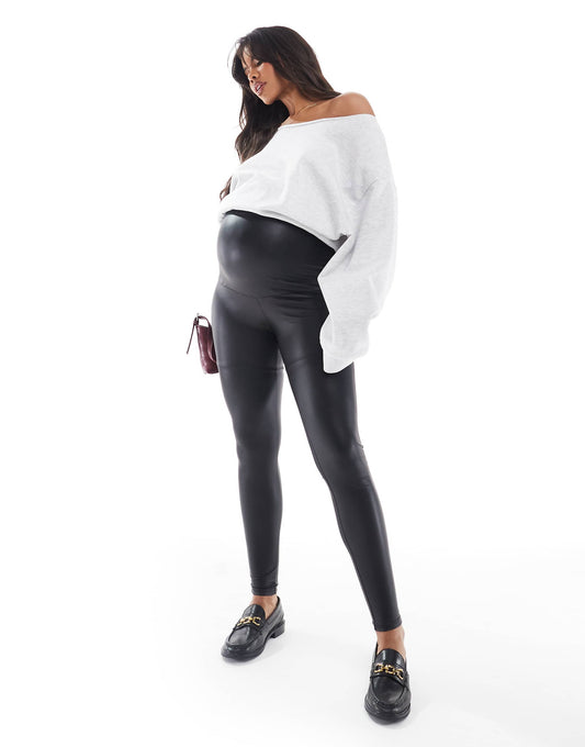 Maternity Coated Leggings
