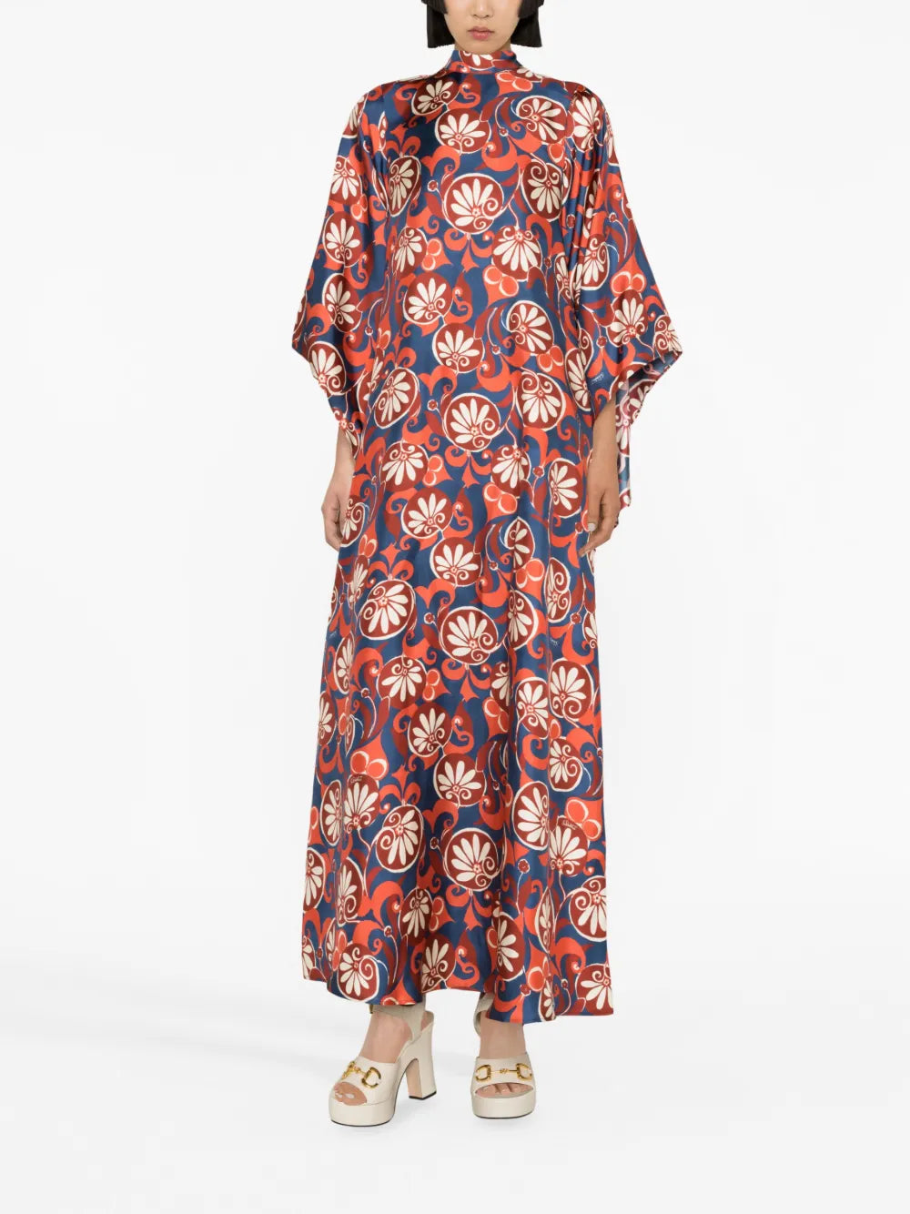 Magnifico Moonflower-Print Silk Dress