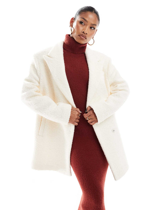 Oversized Boucle Formal Blazer