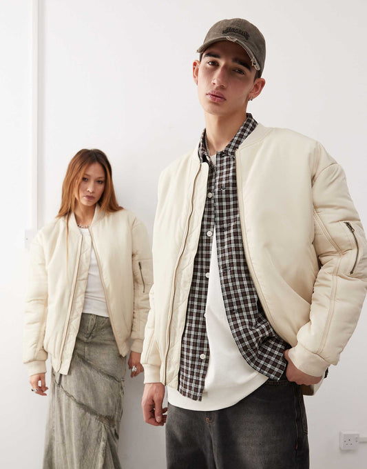 Unisex Oversized Bomber Jacket
