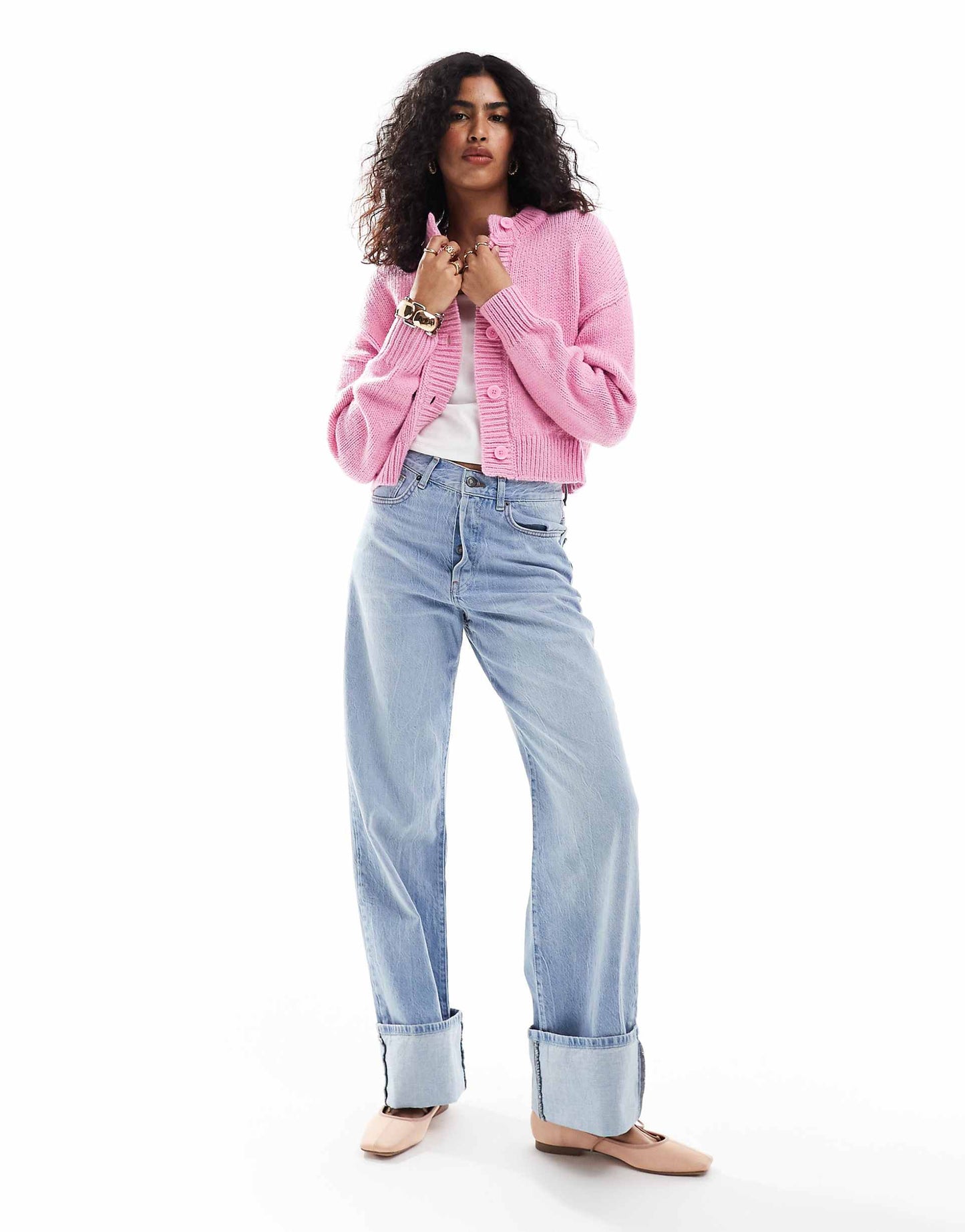 Crop Crew Neck Cardigan